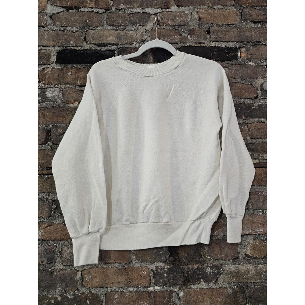 Vintage Sweatshirt Mens Medium Pullover Made USA Raglan Crewneck 90s